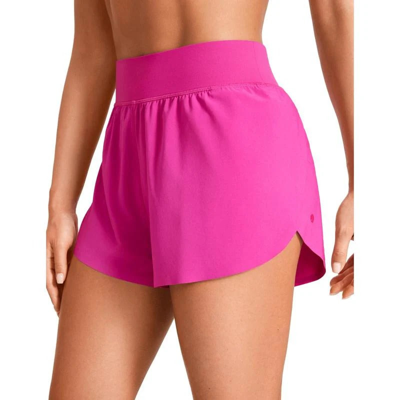 Ibala – Cómodos pantalones cortos de cintura alta con dobladillo dividido