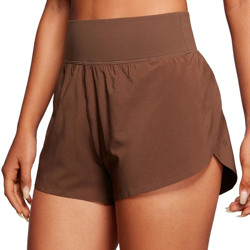 Ibala – Cómodos pantalones cortos de cintura alta con dobladillo dividido