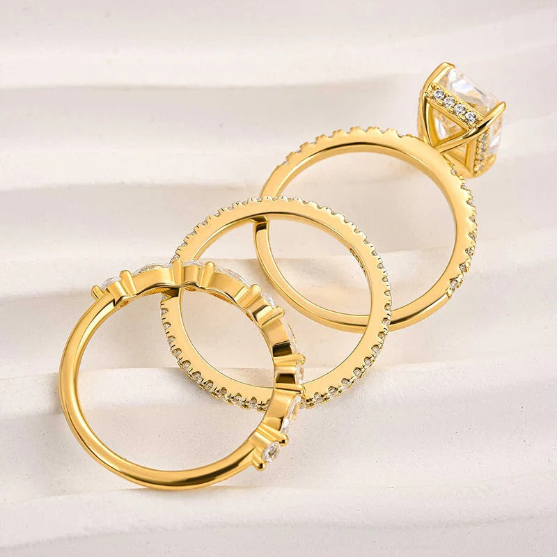 Ylia |Conjunto de anillos de boda de oro