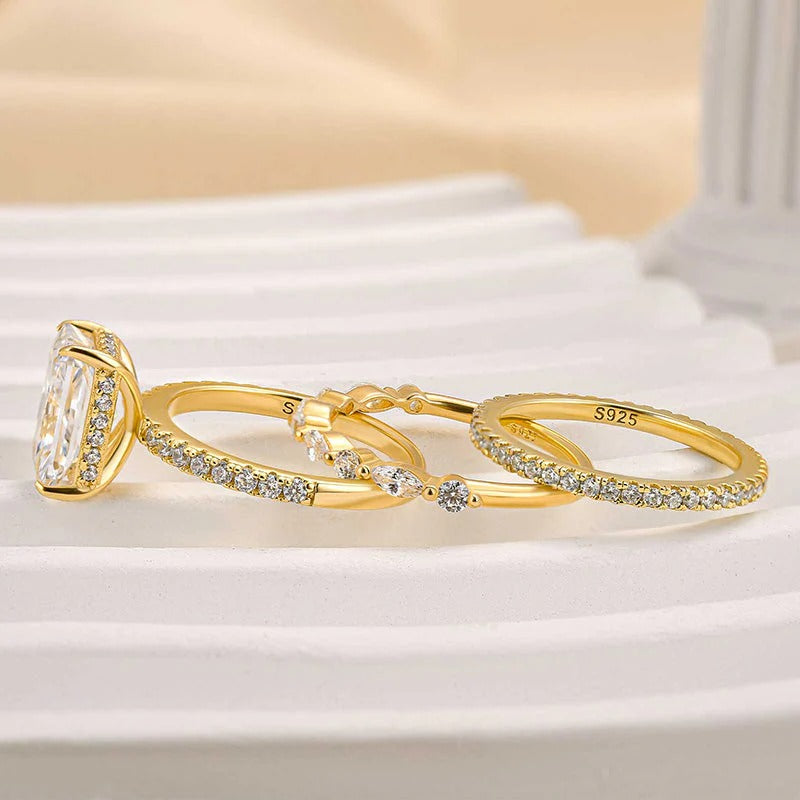 Ylia |Conjunto de anillos de boda de oro